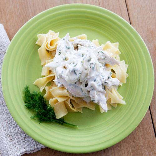 White Chicken Stroganoff Recipe With Dill